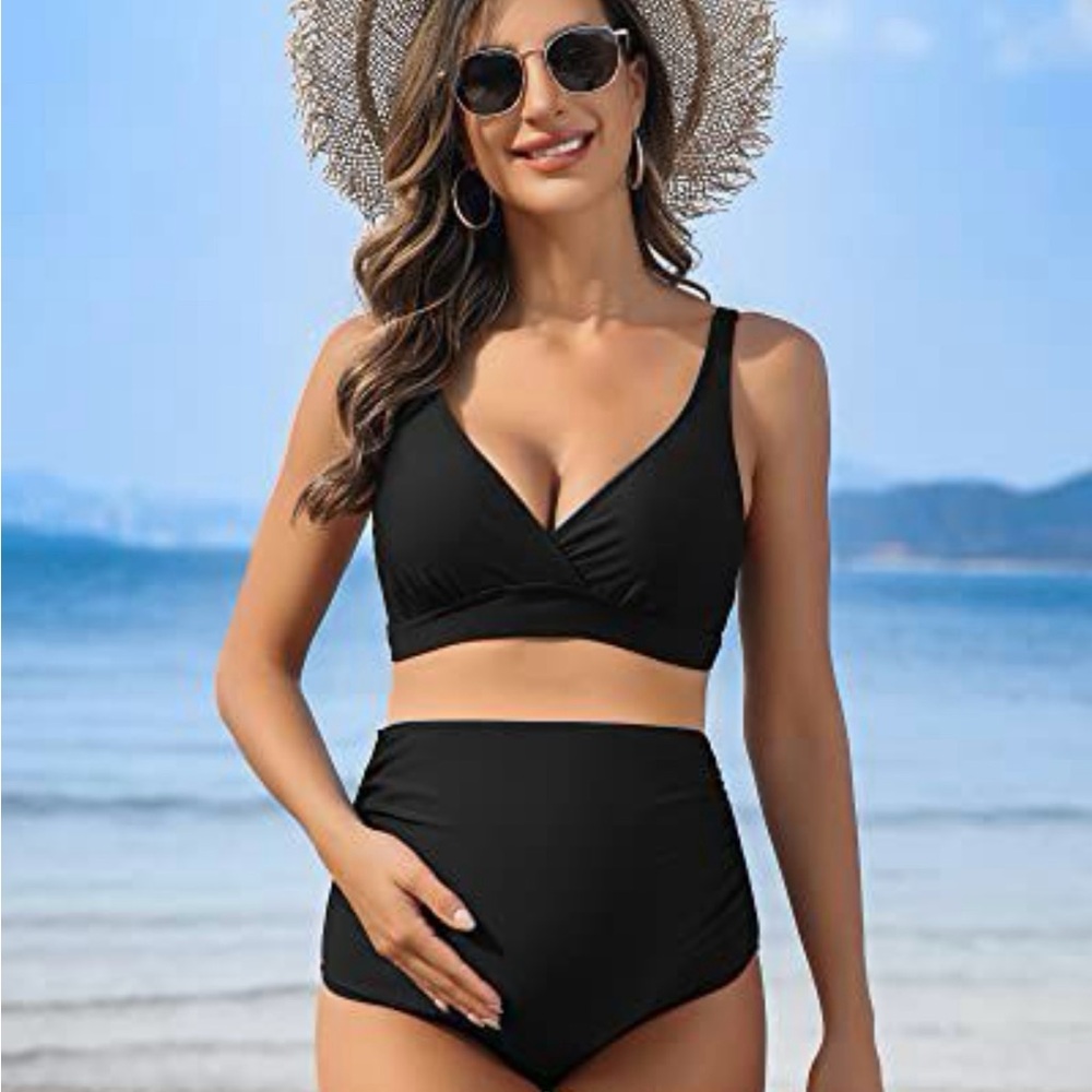 Elegant Black Maternity Bikini